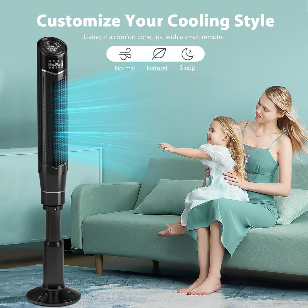 Antarctic Star Tower Fan 360°Oscillating Fan-59 Inch