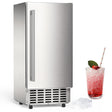 68Lbs/Day Ice Maker with Double Ice Baskets, Bulit - in Freestanding Ice Machine, 24H Timer & Self - Cleaning, for Commercial & Home Use(Silver) - ANTARCTIC - STARice maker