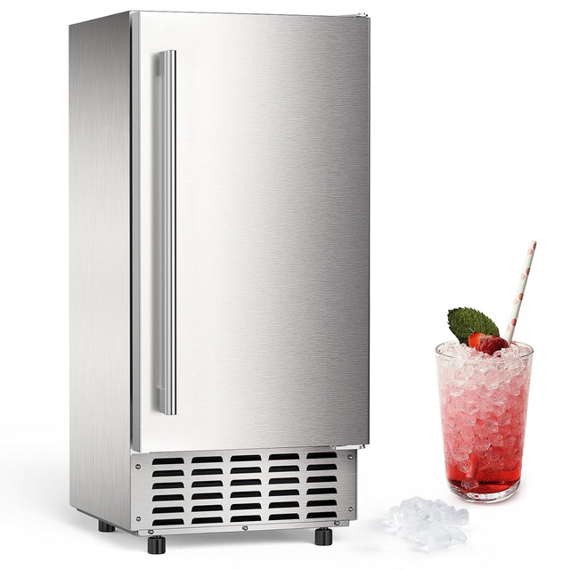 68Lbs/Day Ice Maker with Double Ice Baskets, Bulit - in Freestanding Ice Machine, 24H Timer & Self - Cleaning, for Commercial & Home Use(Silver) - ANTARCTIC - STARice maker
