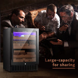 Antarctic-star Electric Humidor, 24 Inch Large Electric Cigar Humidor, with Premium Spanish Cedar Wood Shelves & Drawers, LCD Digital Display
