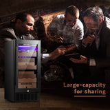 Antarctic-star Electric Humidor, 15 Inch Large Electric Cigar Humidor, with Premium Spanish Cedar Wood Shelves & Drawers, LCD Digital Display