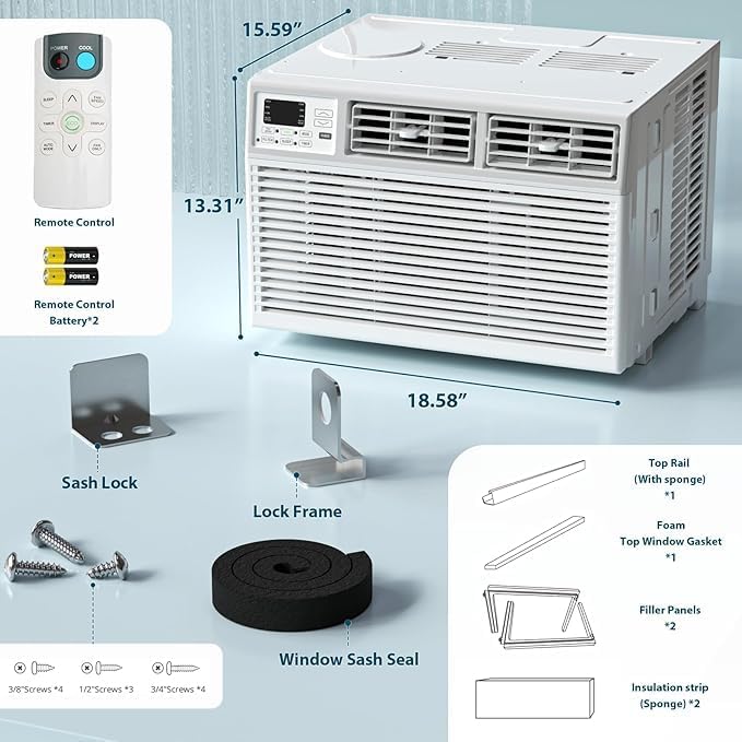 8,000 BTU Air Conditioner Winodw Unit Cools up to 350 Sq. Ft - ANTARCTIC - STARAir Conditioner