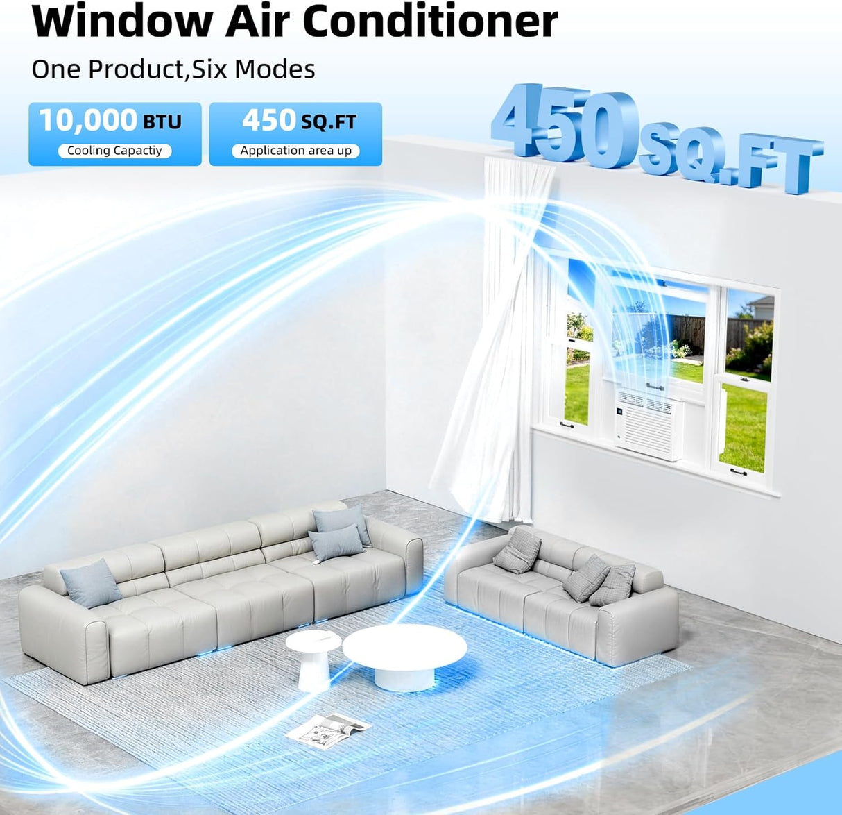 8,000 BTU Air Conditioner Winodw Unit Cools up to 350 Sq. Ft - ANTARCTIC - STARAir Conditioner