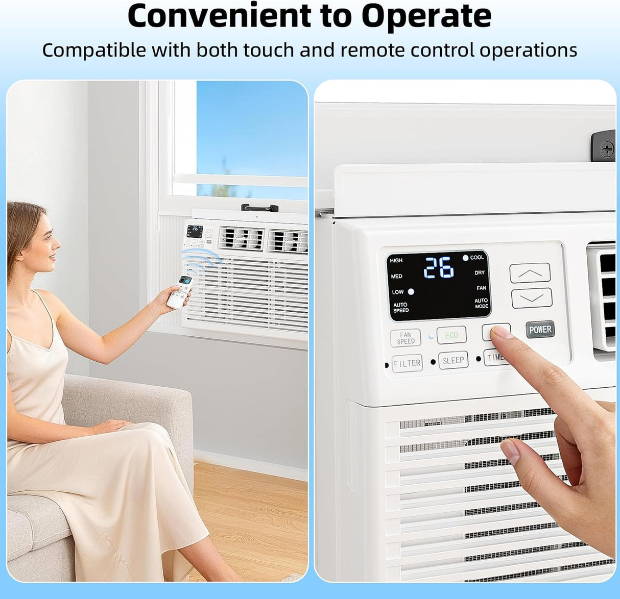 8,000 BTU Air Conditioner Winodw Unit Cools up to 350 Sq. Ft - ANTARCTIC - STARAir Conditioner