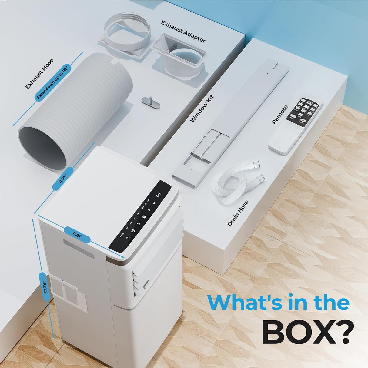8000BTU Portable Air Conditioner 3 - in - 1 with 24H Timer AC5422 - ANTARCTIC - STARAir Conditioner