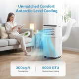 8000BTU Portable Air Conditioner 3 - in - 1 with 24H Timer AC5422 - ANTARCTIC - STARAir Conditioner