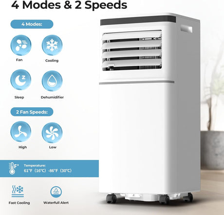 8000BTU Portable Air Conditioner 3 - in - 1 with 24H Timer AC5422 - ANTARCTIC - STARAir Conditioner