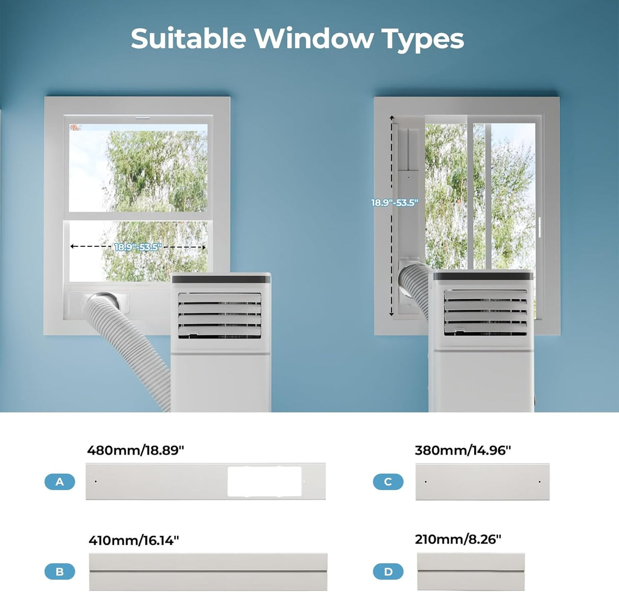 8000BTU Portable Air Conditioner 3 - in - 1 with 24H Timer AC5422 - ANTARCTIC - STARAir Conditioner