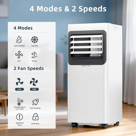 8000BTU Portable Air Conditioner with Remote – 3 - in - 1 Cooling, Fan & Dehumidifier AC4216T - ANTARCTIC - STARAir Conditioner
