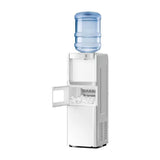 White water cooler with blue water dispenser on a white background