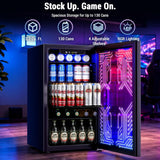 Antarctic Star 3.2 Cu. Ft. Gaming Beverage Refrigerator with Glass Door