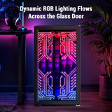 Antarctic Star 3.2 Cu. Ft. Gaming Beverage Refrigerator with Glass Door