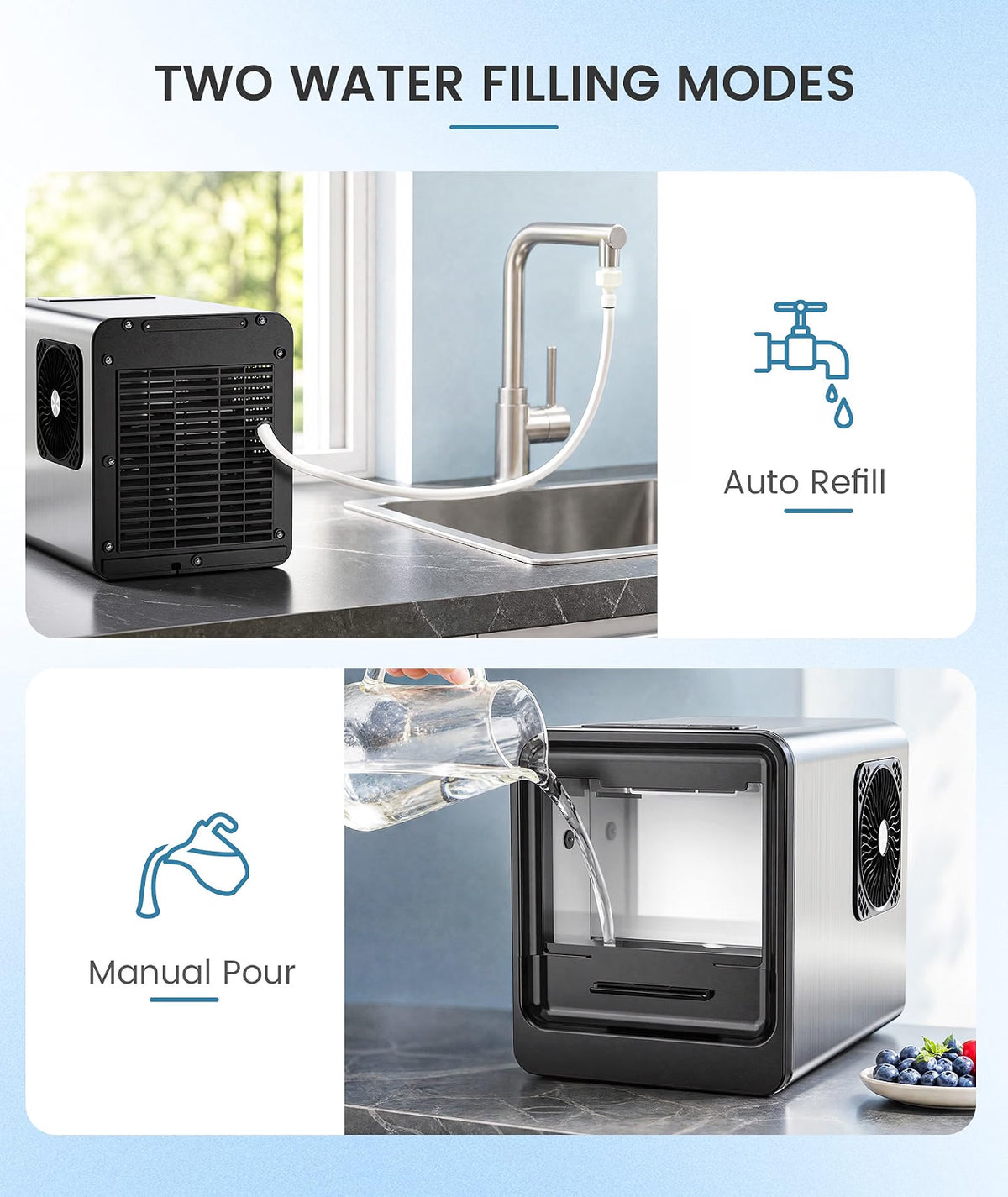 Nugget Ice Maker Countertop, Ready in 4 Mins, 35Lbs/24H