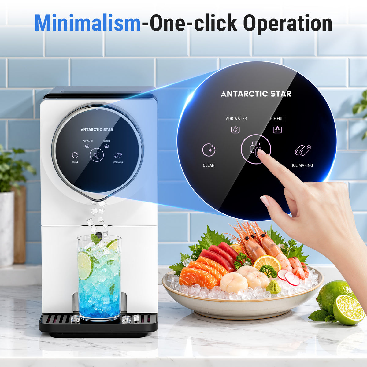 Antarctic Star 33 lb/24H Countertop Nugget Ice Maker,Gen 2 Penguin Image