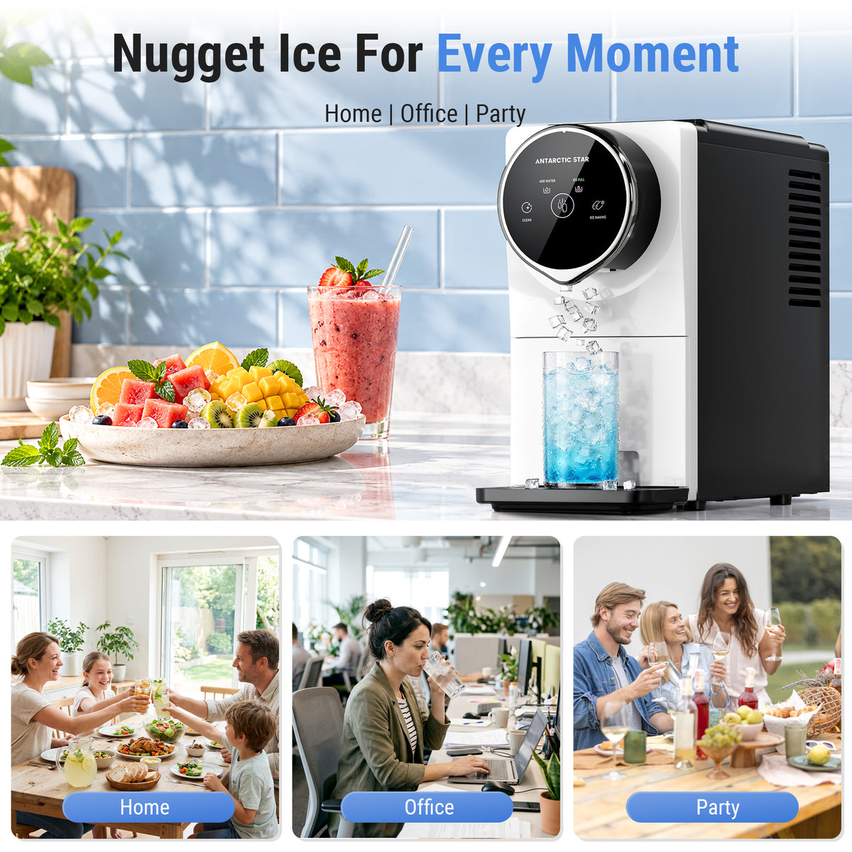 Antarctic Star 33 lb/24H Countertop Nugget Ice Maker,Gen 2 Penguin Image