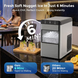 Antarctic Star Countertop Nugget Ice Maker, 6-8 Mins Fast Ice Making, 34 lbs/24H