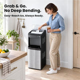 4-in-1 Bottom-Loading Water Cooler with Ice Maker, Deep Black