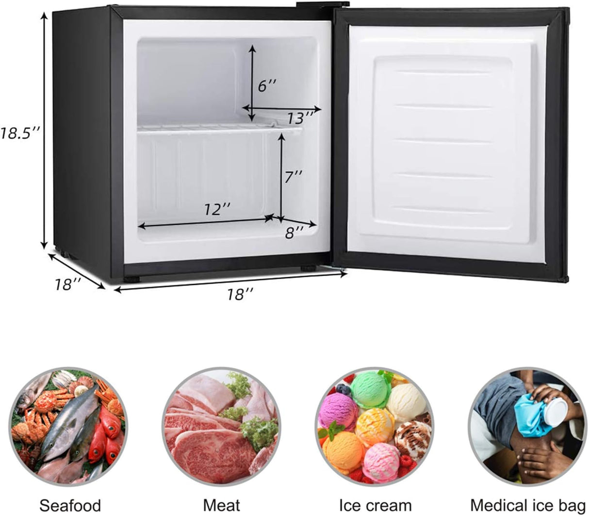 Antarctic Star Compact Chest Upright Freezer-1.1 cu.