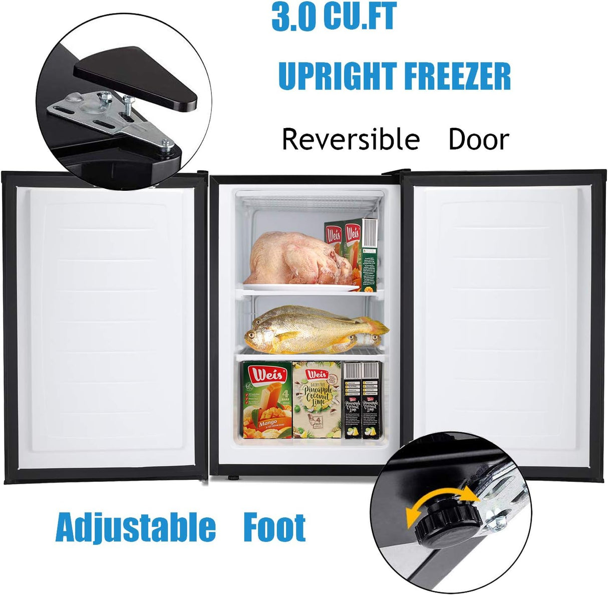 Antarctic Star Compact Chest Upright Freezer-3.0 cu.