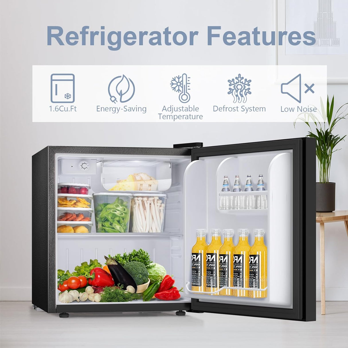 Antarctic Star 1.6Cu.Ft Compact Refrigerator