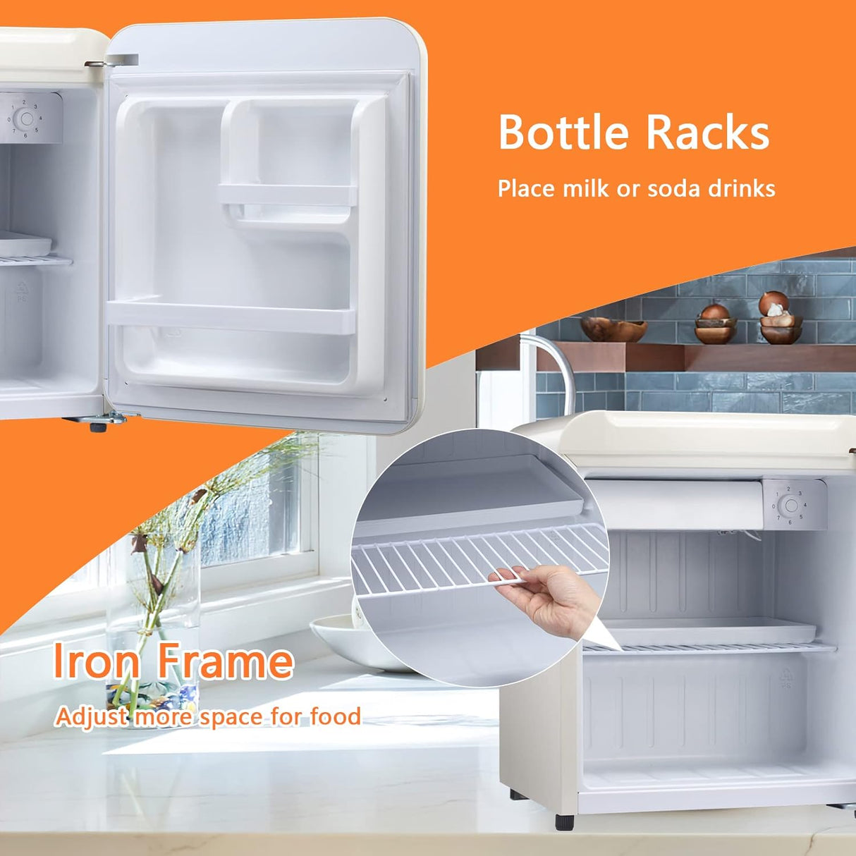 Antarctic Star Compact Refrigerator Mini Fridge for Beverage