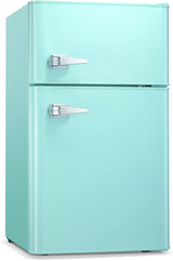 Antarctic Star Compact Mini Refrigerator Separate Freezer, Small Fridge Double 2-Door Adjustable Removable