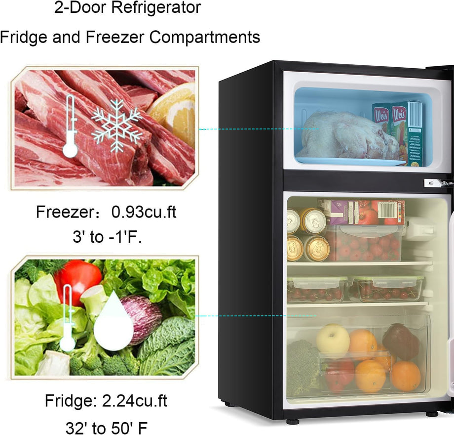 Antarctic Star Compact Mini Refrigerator Separate Freezer, Small Fridg –  ANTARCTIC-STAR