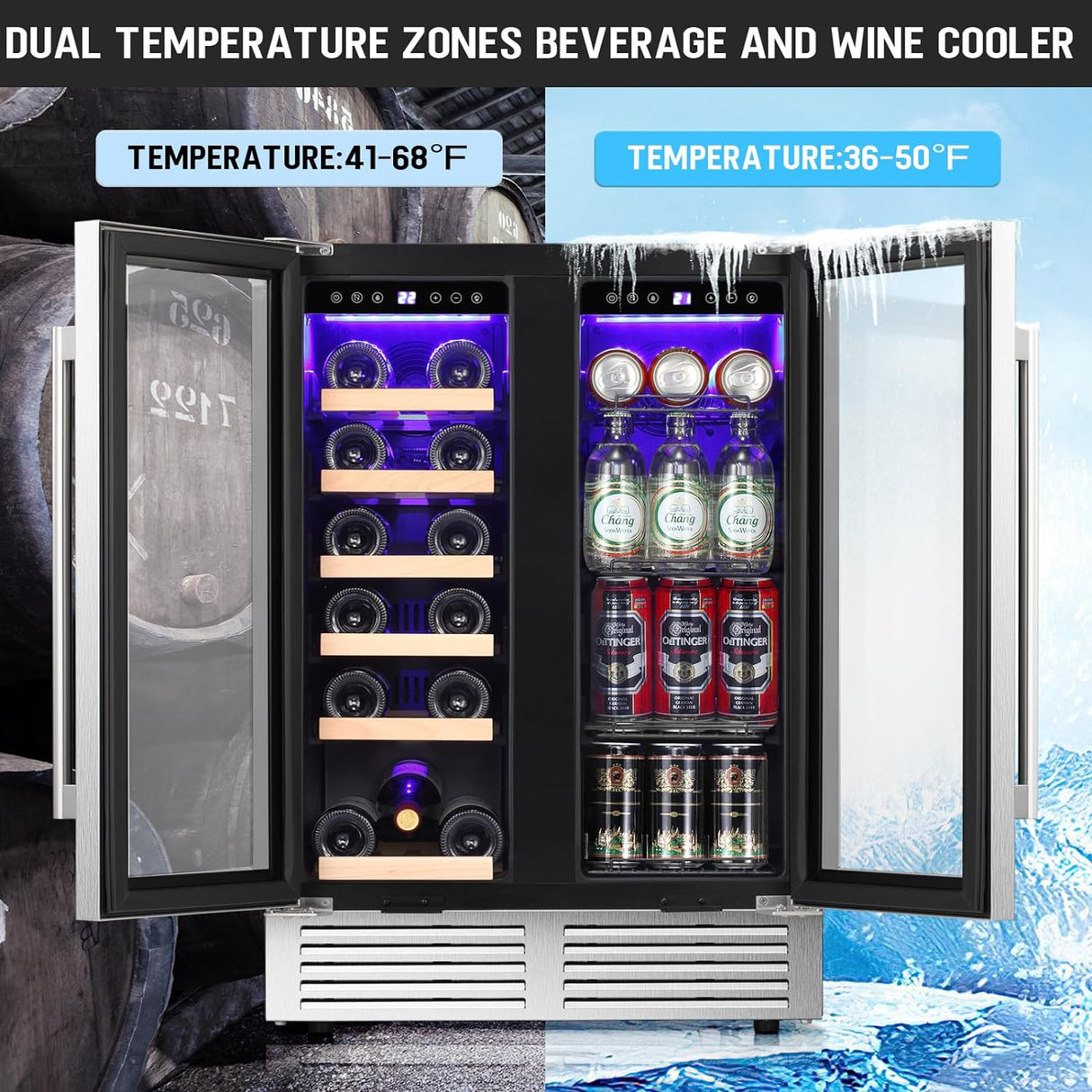 Antarctic Star 24 Inch Wine and Beverage Refrigerator