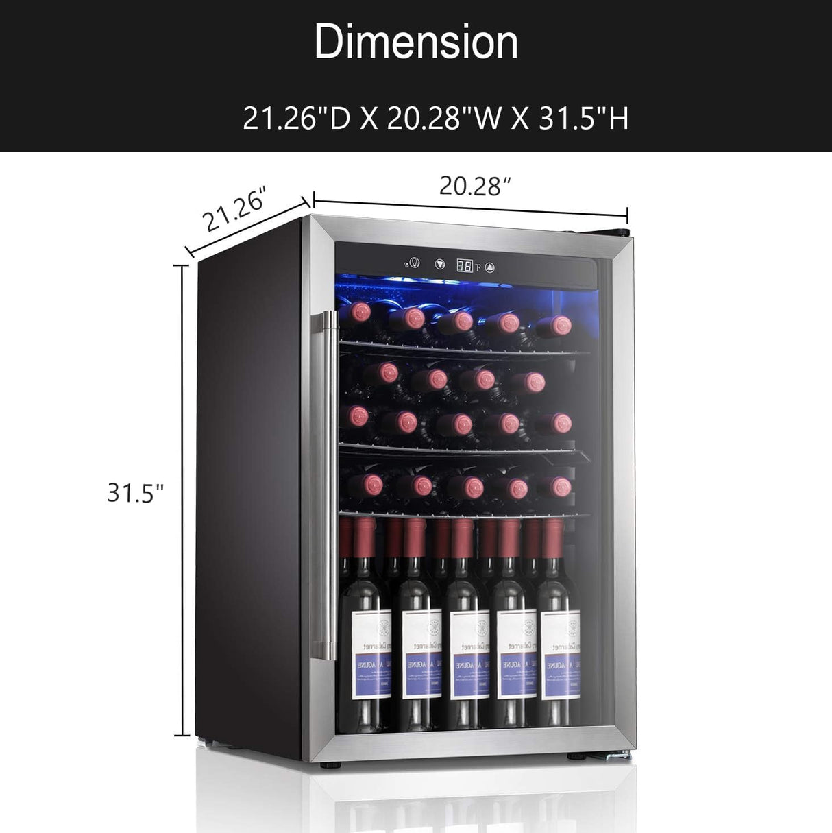 Mini Fridge Refrigerator With Built In Wine Rack Antarctic Star