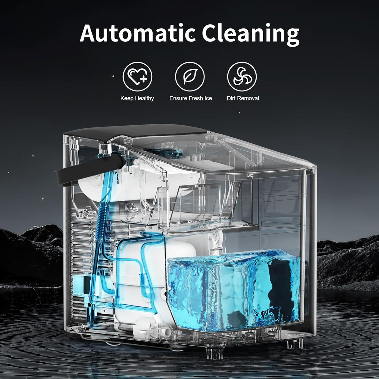 Antarctic Star Countertop Ice Maker Portable Ice Machine with Handle