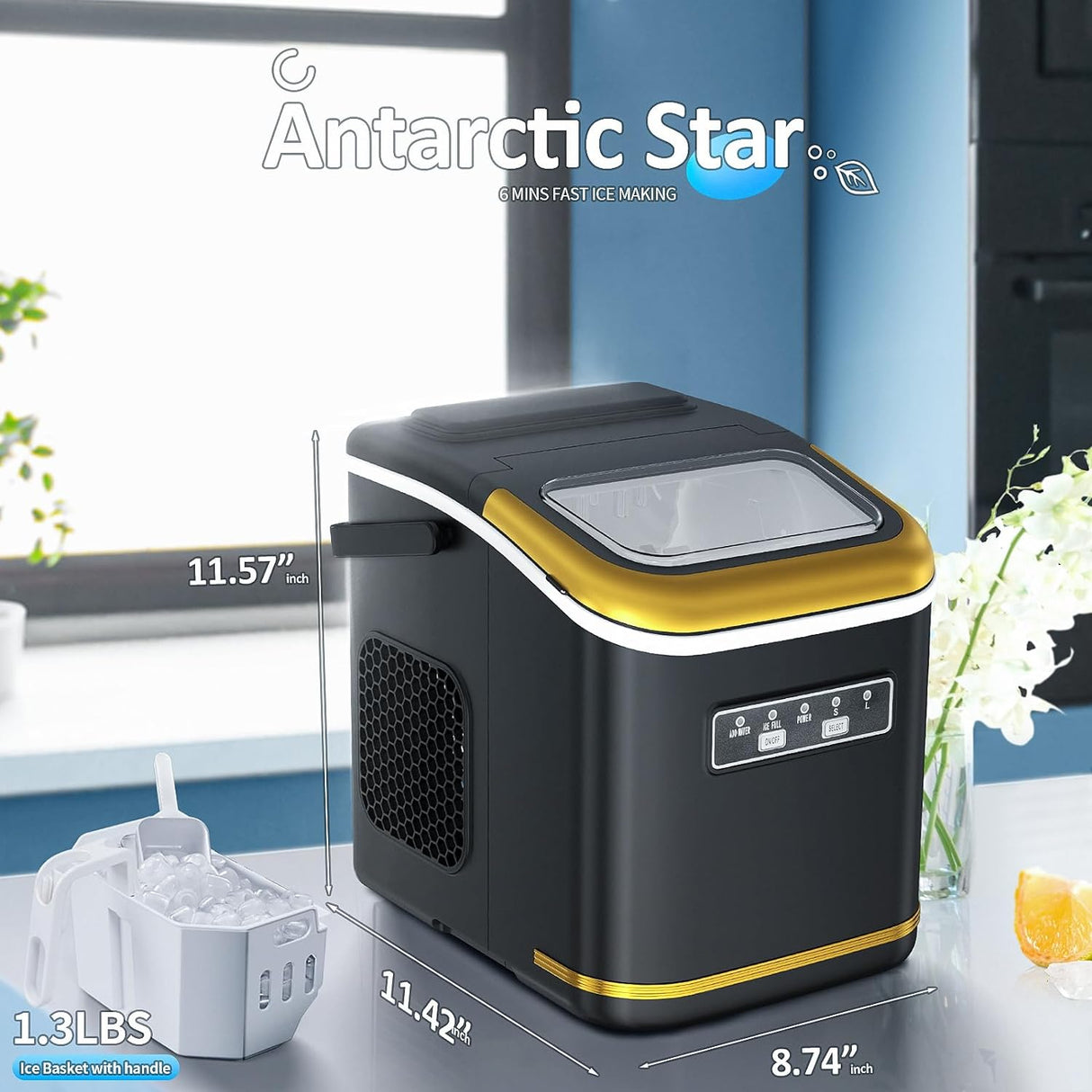 Countertop Ice Maker Antarctic Star Retro Ice Machine