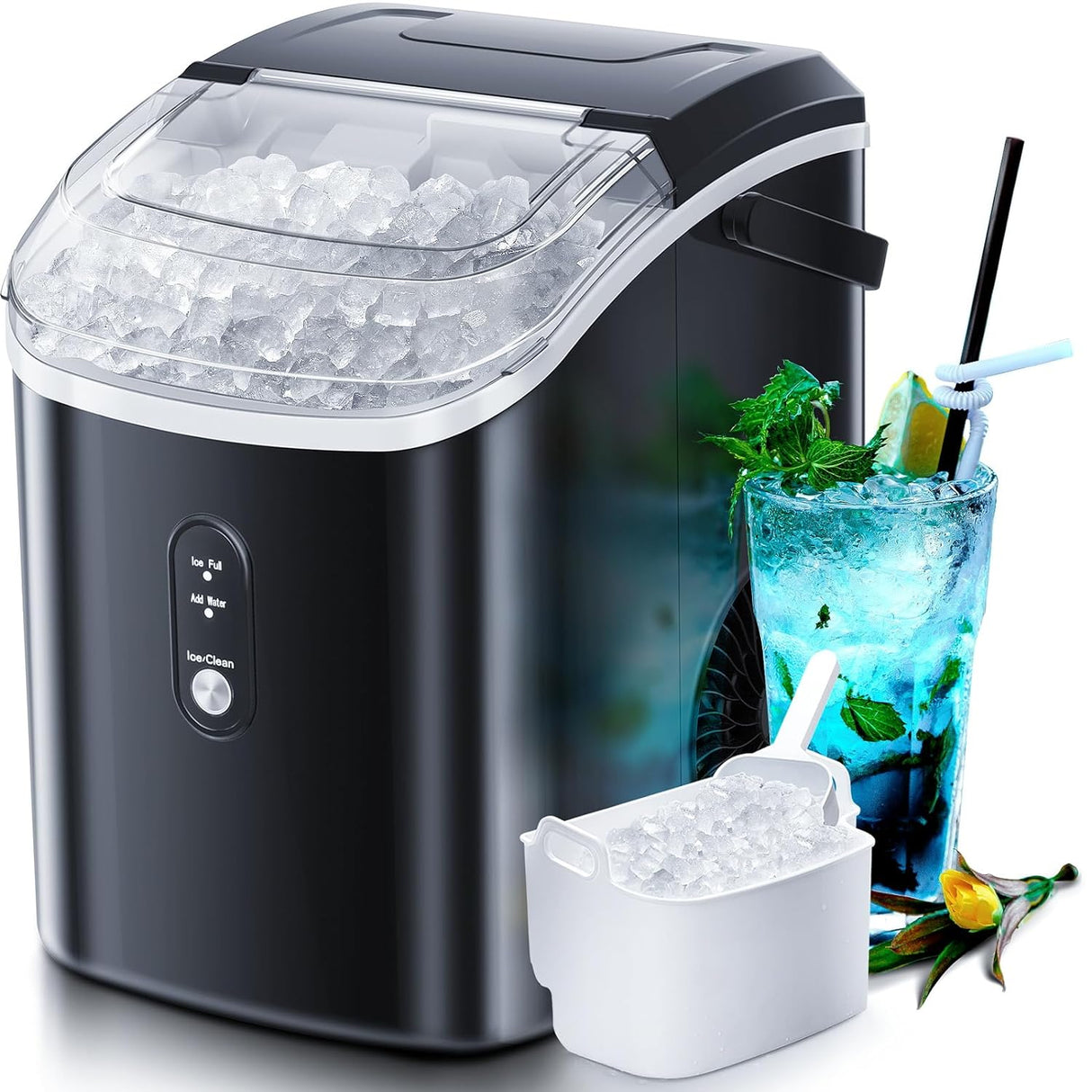 Nugget Countertop Ice Maker with Soft Chewable Pellet Ice