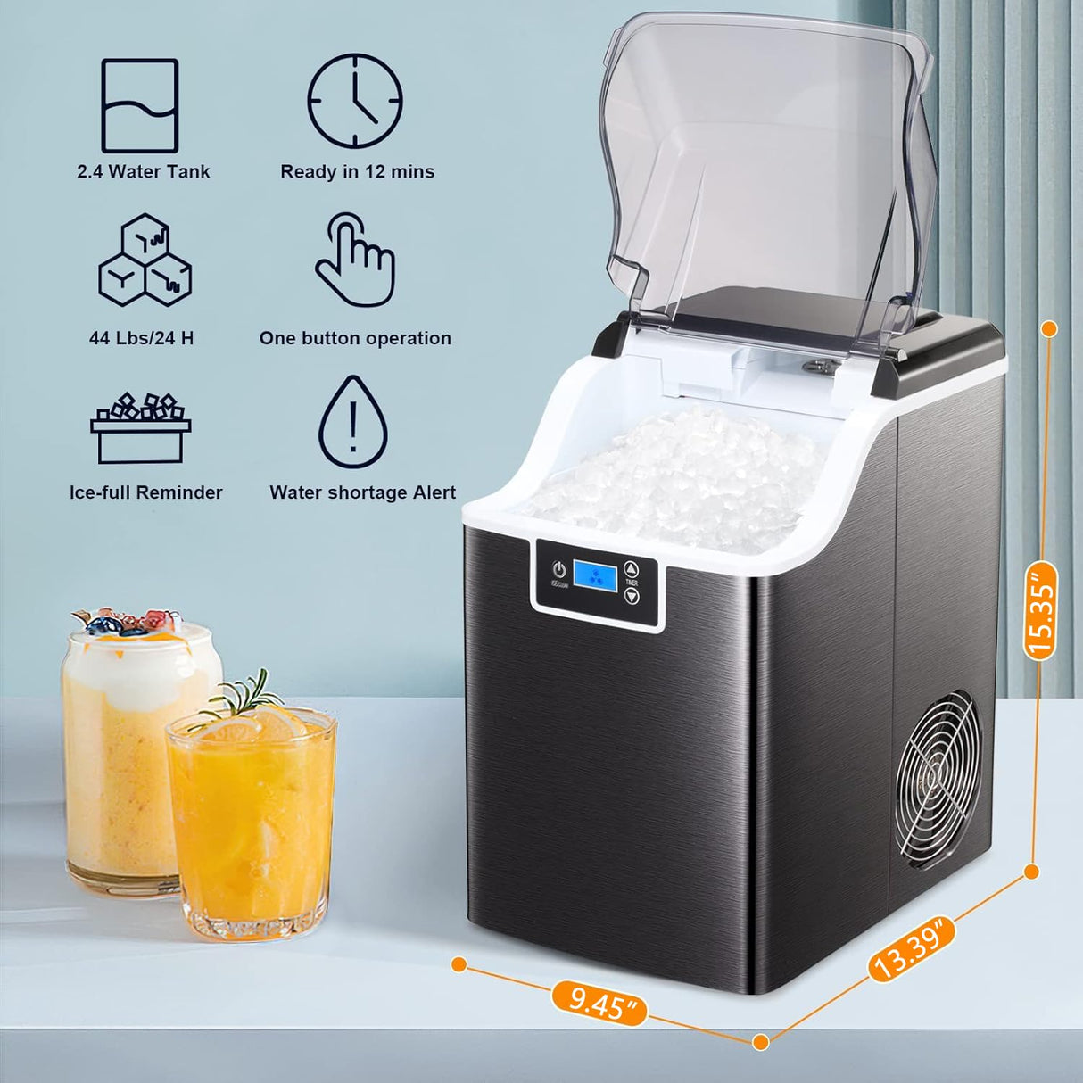 Nugget Countertop Ice Maker with Soft Chewable Pellet Ice