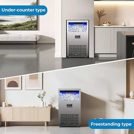 Antarctic Star 100Lbs/24H Commercial Ice Maker 58045RCI0 - STEEL - ANTARCTIC - STARice maker