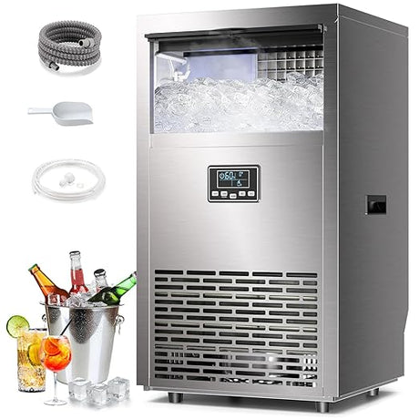 Antarctic Star 100Lbs/24H Commercial Ice Maker 58045RCI0 - STEEL - ANTARCTIC - STARice maker