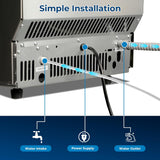 Antarctic Star 100Lbs/24H Commercial Ice Maker 58045RCI0 - STEEL - ANTARCTIC - STARice maker