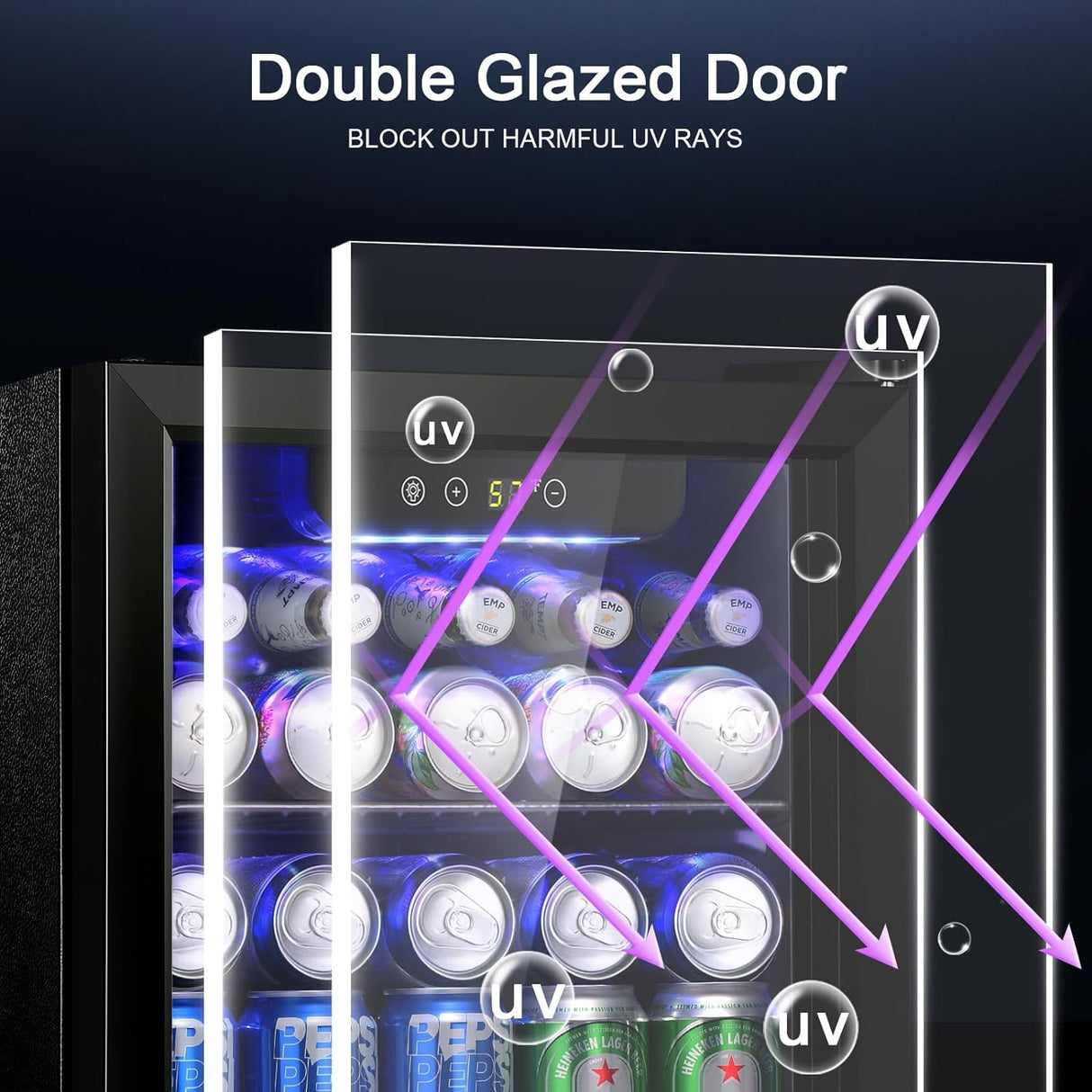 Antarctic Star 12 Bottle/48 Can Beverage Refrigerator Cooler - 1.3 cu.ft - ANTARCTIC - STAR