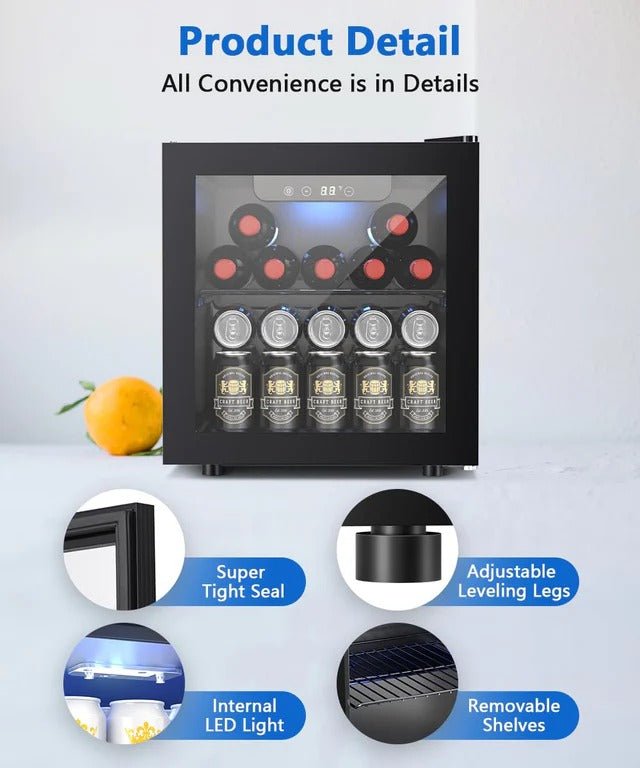 Antarctic Star 12 Bottle/48 Can Beverage Refrigerator Cooler - 1.3 cu.ft - ANTARCTIC - STAR