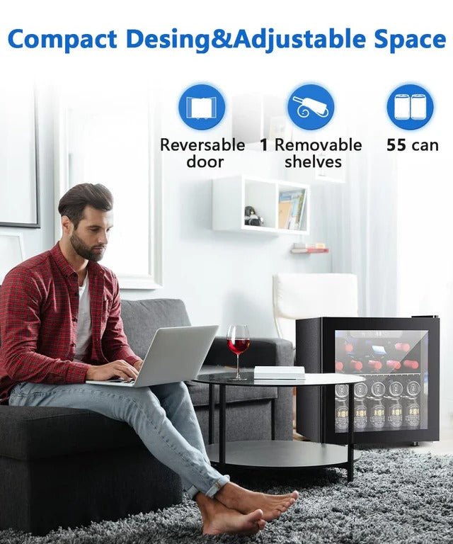 Antarctic Star 12 Bottle/48 Can Beverage Refrigerator Cooler - 1.3 cu.ft - ANTARCTIC - STAR