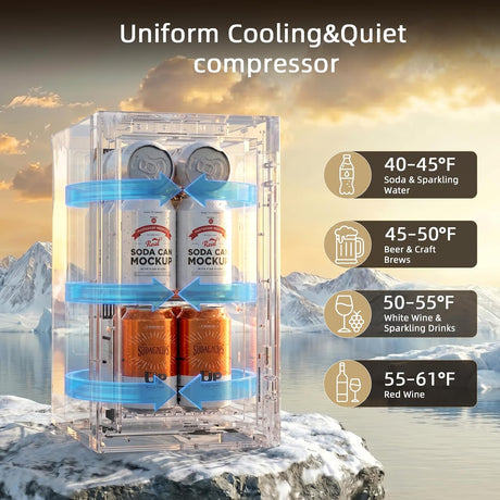 Antarctic Star 12-Can Countertop Beverage Refrigerator - ANTARCTIC-STARBeverage Refrigerators