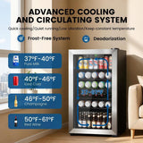 Antarctic Star 130 Can Mini Fridge, 3.1 Cu. Ft. Beverage Cooler with Adjustable Digital Thermostat - ANTARCTIC-STARBeverage Refrigerators