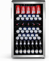 Antarctic Star 130 Can Mini Fridge, 3.1 Cu. Ft. Beverage Cooler with Adjustable Digital Thermostat - ANTARCTIC-STARBeverage Refrigerators