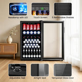 Antarctic Star 130 Can Mini Fridge, 3.1 Cu. Ft. Beverage Cooler with Adjustable Digital Thermostat - ANTARCTIC-STARBeverage Refrigerators