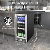 Antarctic Star 15inch Beverage Refrigerator W5885B - ANTARCTIC - STARBeverage Refrigerators