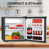 Antarctic Star 1.7Cu.Ft Compact Refrigerator Mini Fridge Glass Door Low Noise Freezer Storage of Beverages Vegetables Fruits, Black - ANTARCTIC - STARMini Fridge