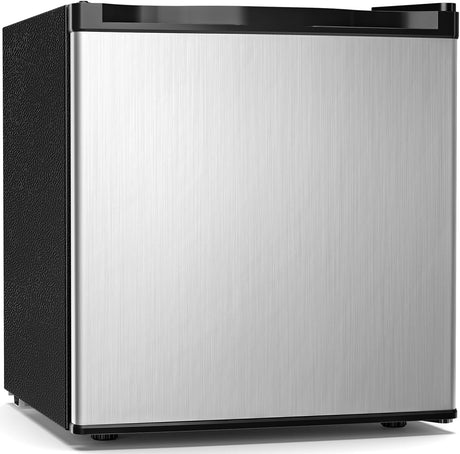 Antarctic Star 1.7Cu.Ft Compact Refrigerator Mini Fridge Glass Door Low Noise Freezer Storage of Beverages Vegetables Fruits, Black - ANTARCTIC - STARMini Fridge