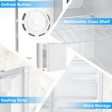 Antarctic Star 1.7Cu.Ft Compact Refrigerator Mini Fridge Glass Door Low Noise Freezer Storage of Beverages Vegetables Fruits, Black - ANTARCTIC - STARMini Fridge
