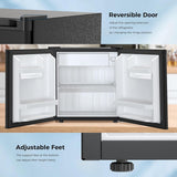 Antarctic Star 1.7Cu.Ft Compact Refrigerator Mini Fridge Glass Door Low Noise Freezer Storage of Beverages Vegetables Fruits, Black - ANTARCTIC - STARMini Fridge