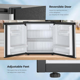 Antarctic Star 1.7Cu.Ft Compact Refrigerator Mini Fridge Glass Door Low Noise Freezer Storage of Beverages Vegetables Fruits, Black - ANTARCTIC - STARMini Fridge