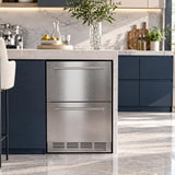 Antarctic Star 24-Inch Outdoor Dual-Zone Beverage Refrigerator, Double Drawer Undercounter Built-In or Freestanding Cooler - ANTARCTIC-STARBeverage Refrigerators
